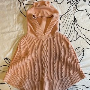 Baby GAP Hooded Sweater Poncho 3T